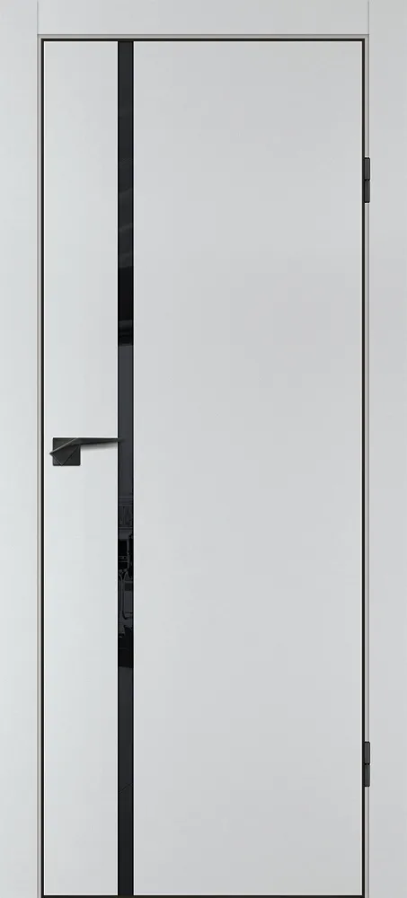 Фото Межкомнатная дверь П-22  кромка АБС черная c 4-х ст. Сапфир матовый